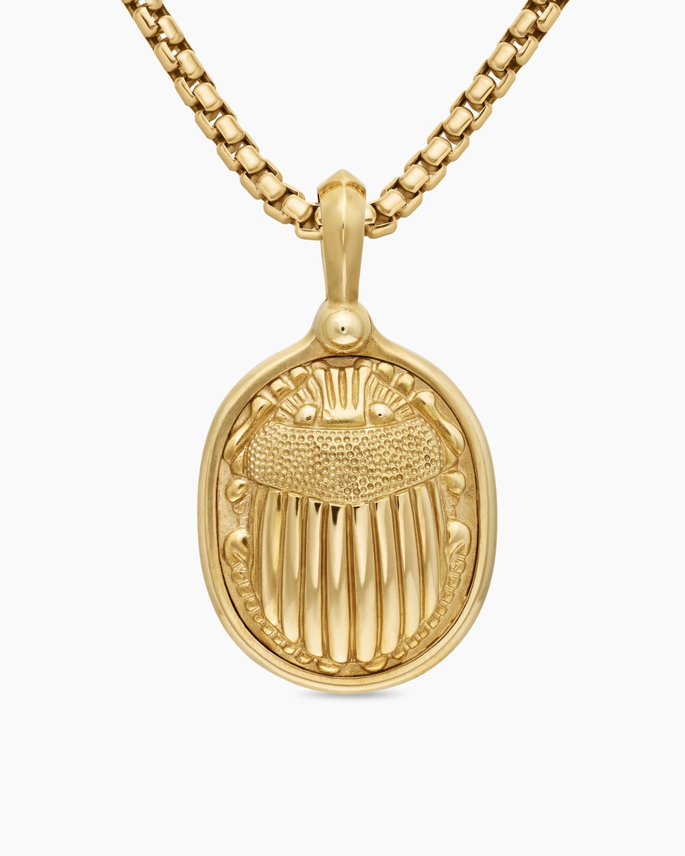 Mens Petrvs® Scarab Amulet in 18K Yellow Gold, 24mm