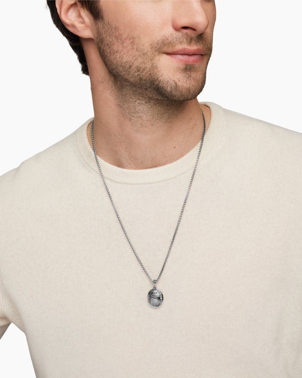 Amulette scarabée Petrvs® en argent sterling, 32,3 mm