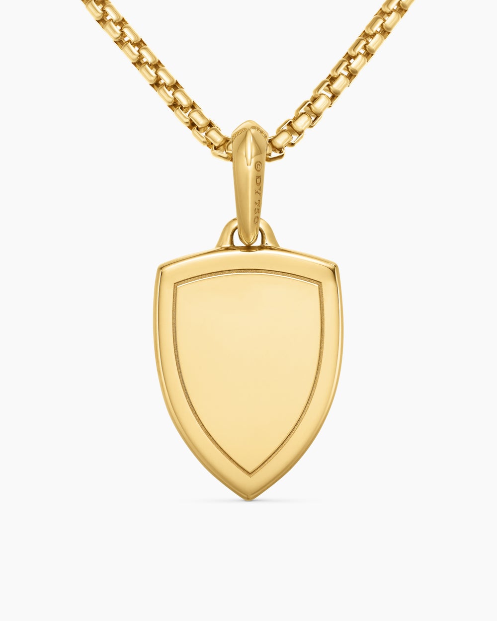 Mens St. Michael Amulet in 18K Yellow Gold with Diamonds, 26mm