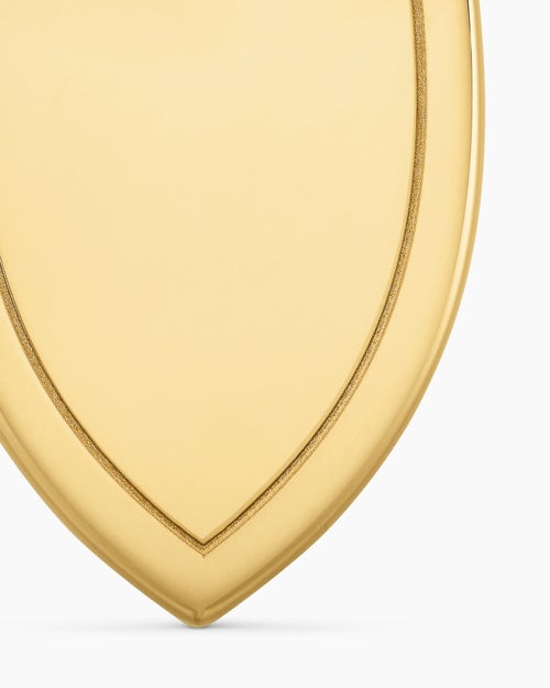 Mens St. Michael Amulet in 18ct Yellow Gold with Diamonds, 26mm