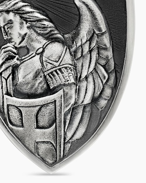 Mens St. Michael Amulet in Sterling Silver, 26mm