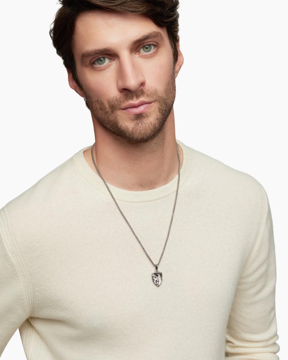 Mens St. Michael Amulet in Sterling Silver, 26mm