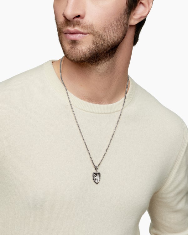 St. Michael Amulet in Sterling Silver, 26mm