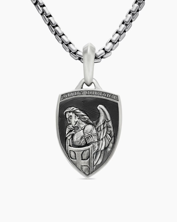 St. Michael Amulet in Sterling Silver, 26mm