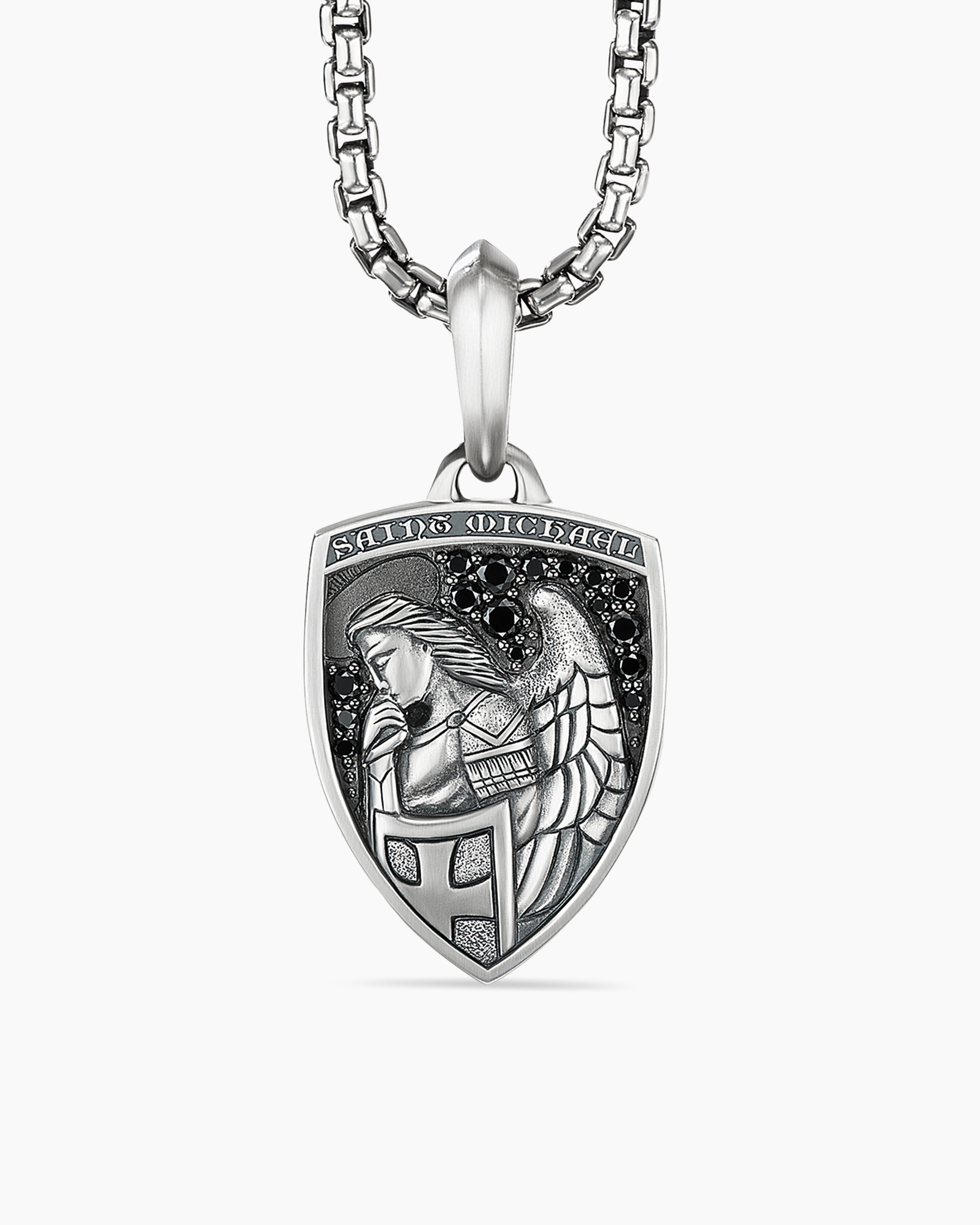 Amazon.com: WINNICACA Archangel St.Michael Necklace Shield Charm Sterling  Silver Protect Us Pendant Jewelry for Men Women St Michael Medal for Boys Saint  Michael Protect Us Travel Gift for Father: Clothing, Shoes &