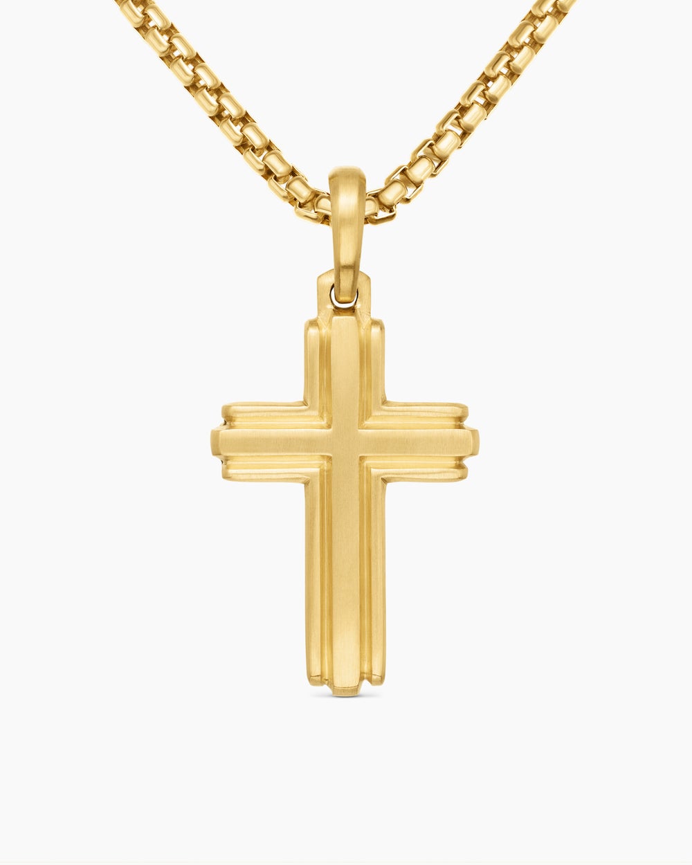 Pendentif Croix en or jaune 18 carats, 34 mm hommes