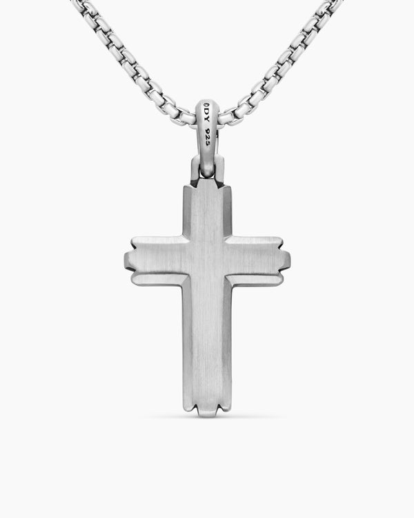 Cross Pendant in Sterling Silver, 34mm