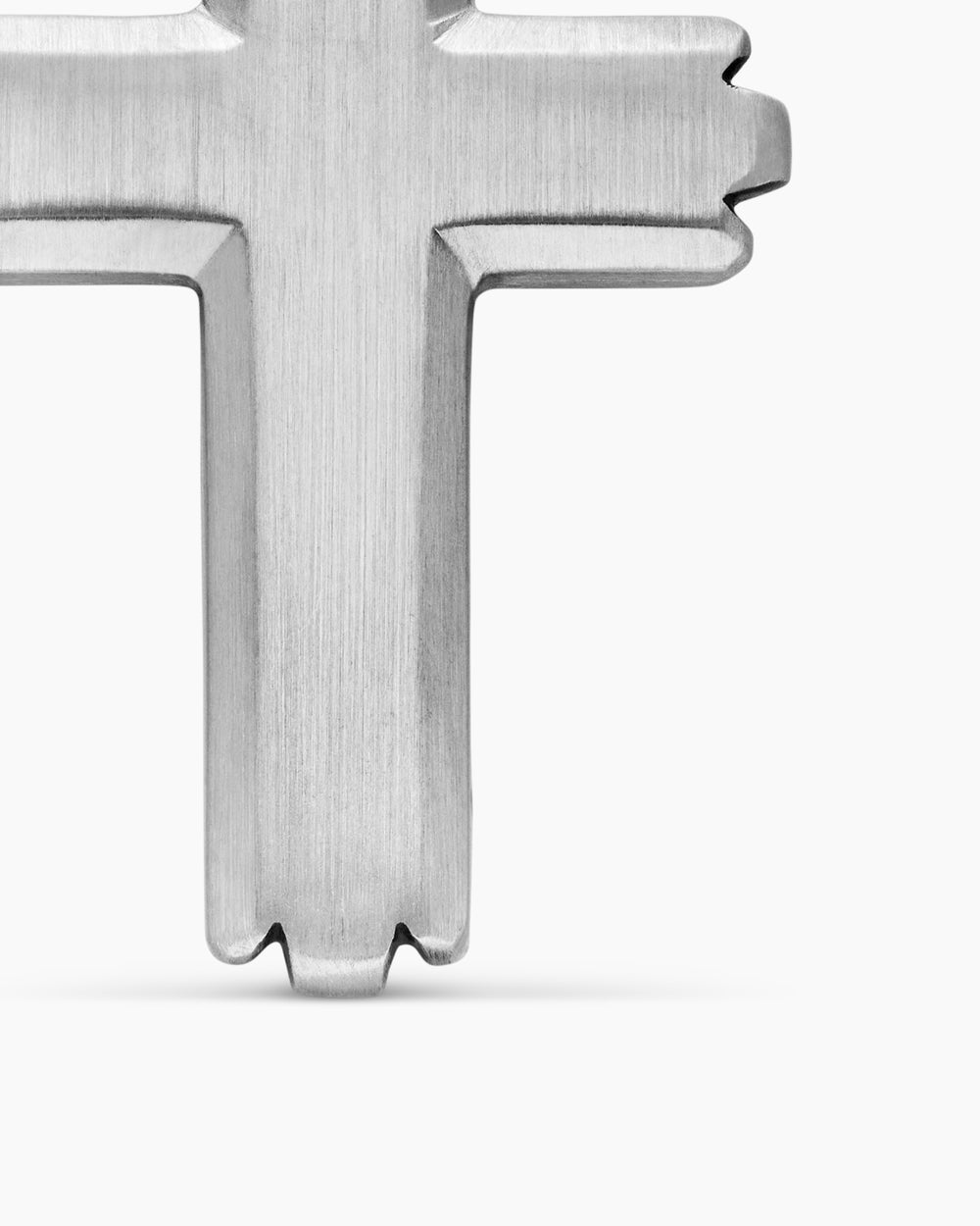 Mens Cross Pendant in Sterling Silver, 34mm