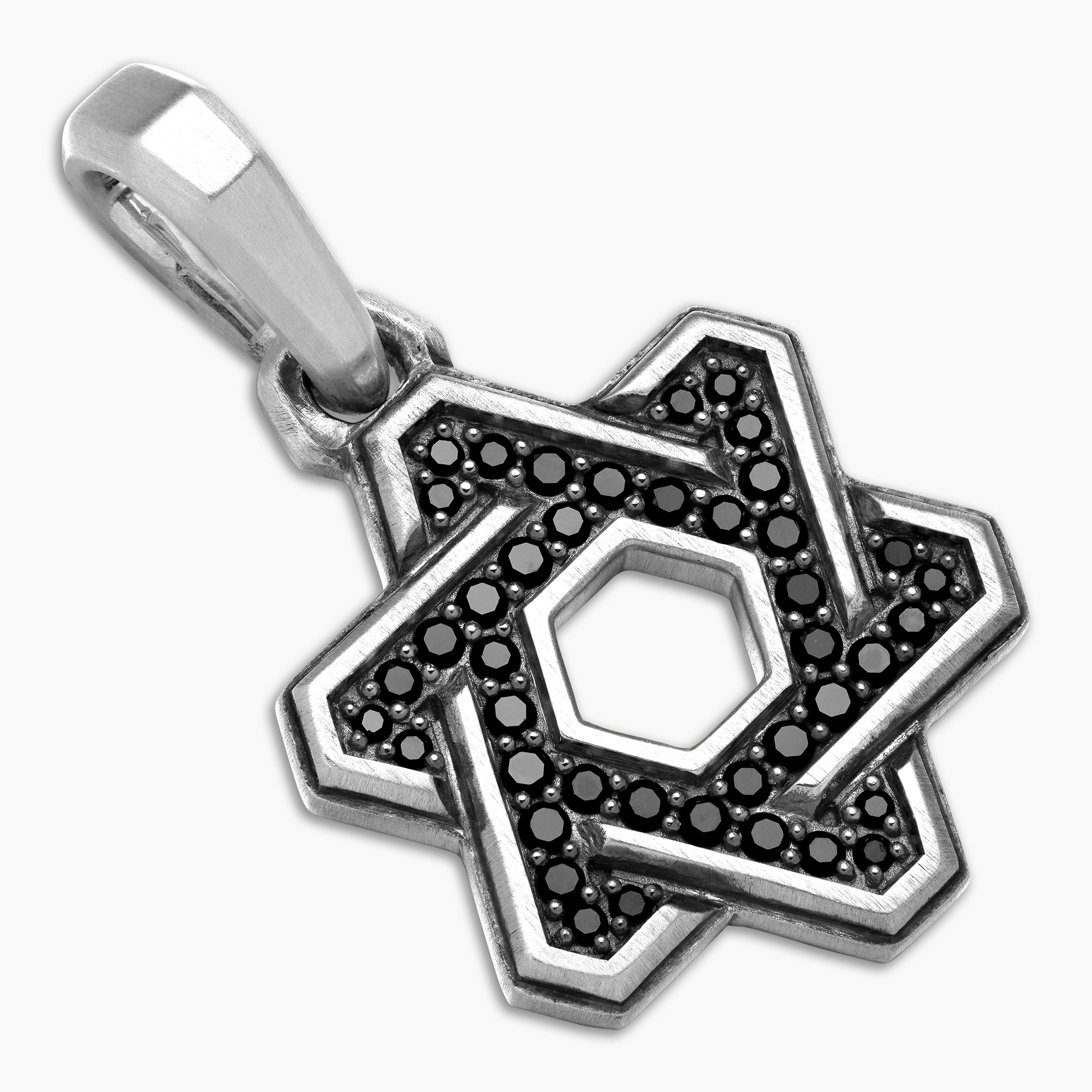 Silver jewish online star necklace