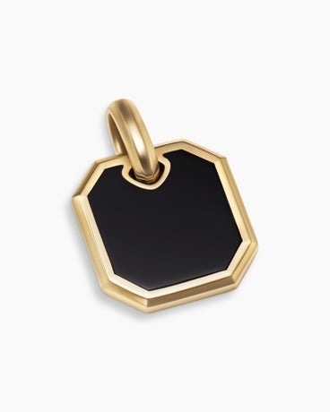 Roman Amulet in 18K Yellow Gold with Black Onyx, 15mm