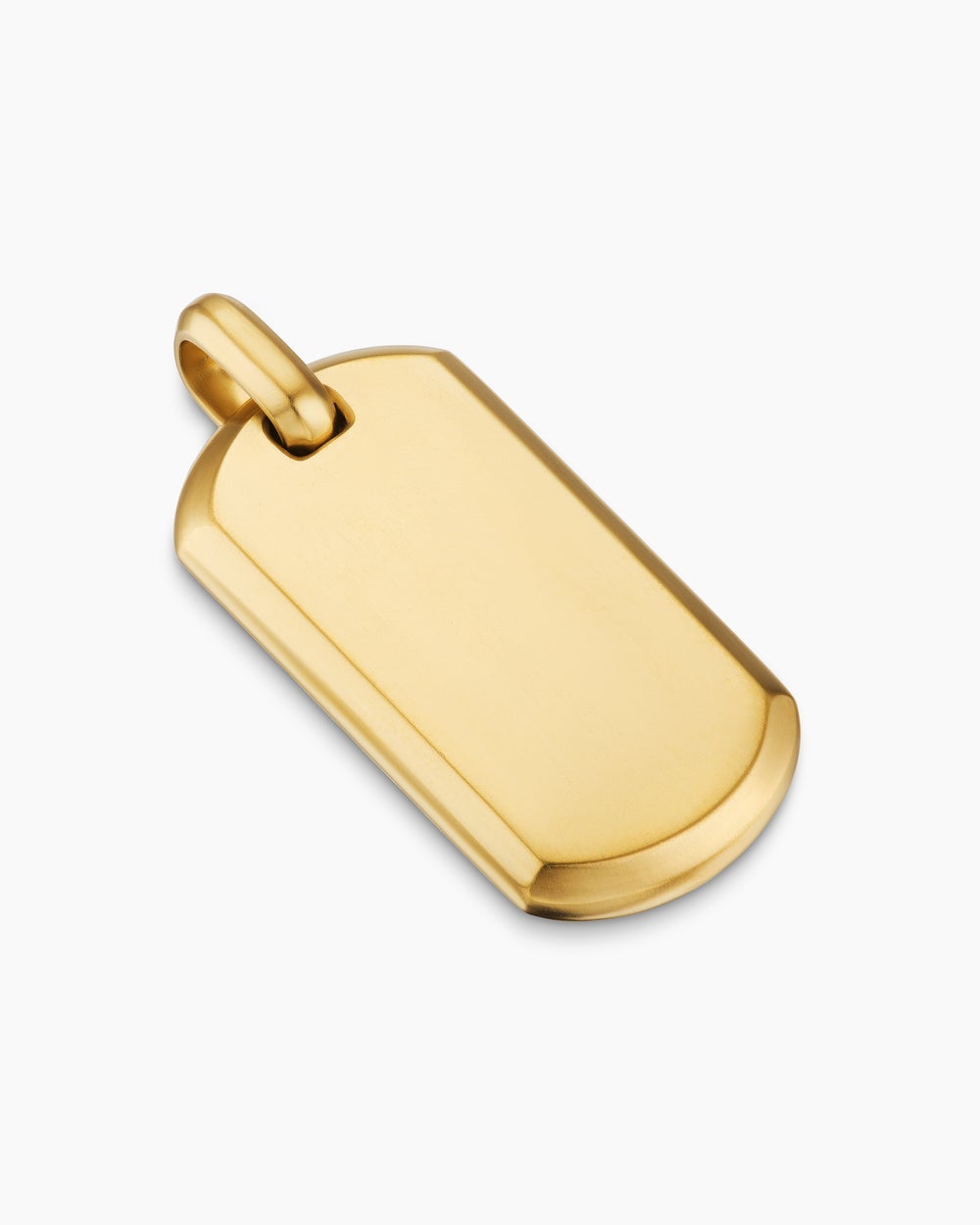 Mens Chevron Tag in 18K Yellow Gold, 35mm
