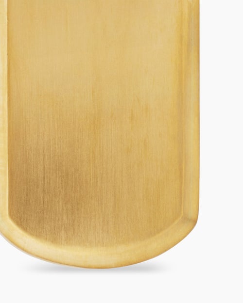 Mens Chevron Tag in 18K Yellow Gold, 35mm