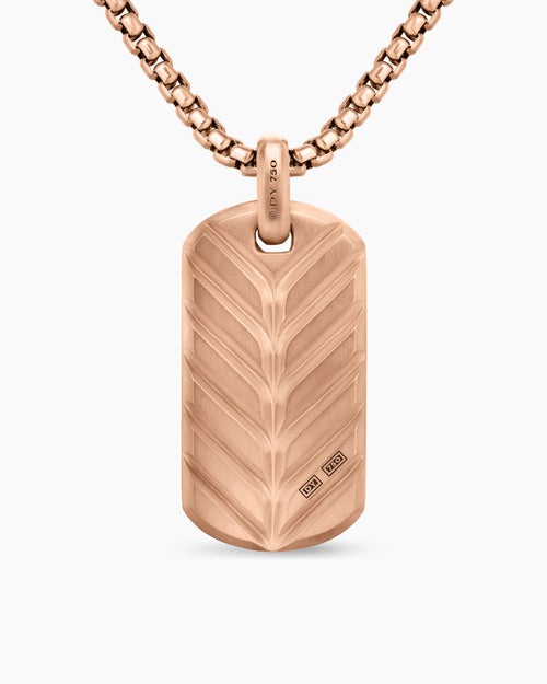 Médaille Chevron en or rose 18 carats, 35 mm