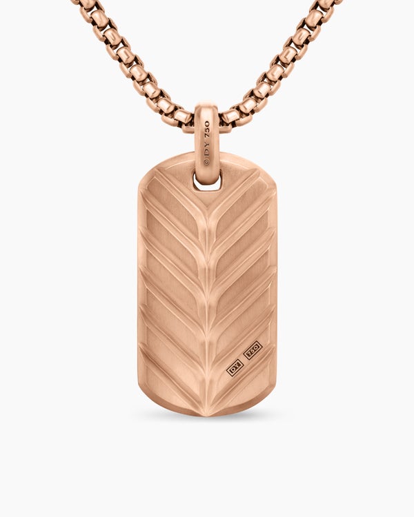 Médaille Chevron en or rose 18 carats, 35 mm