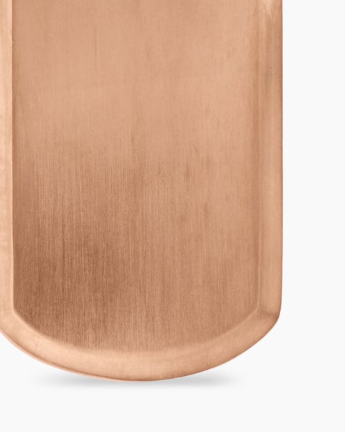 Mens Chevron Tag in 18K Rose Gold, 35mm