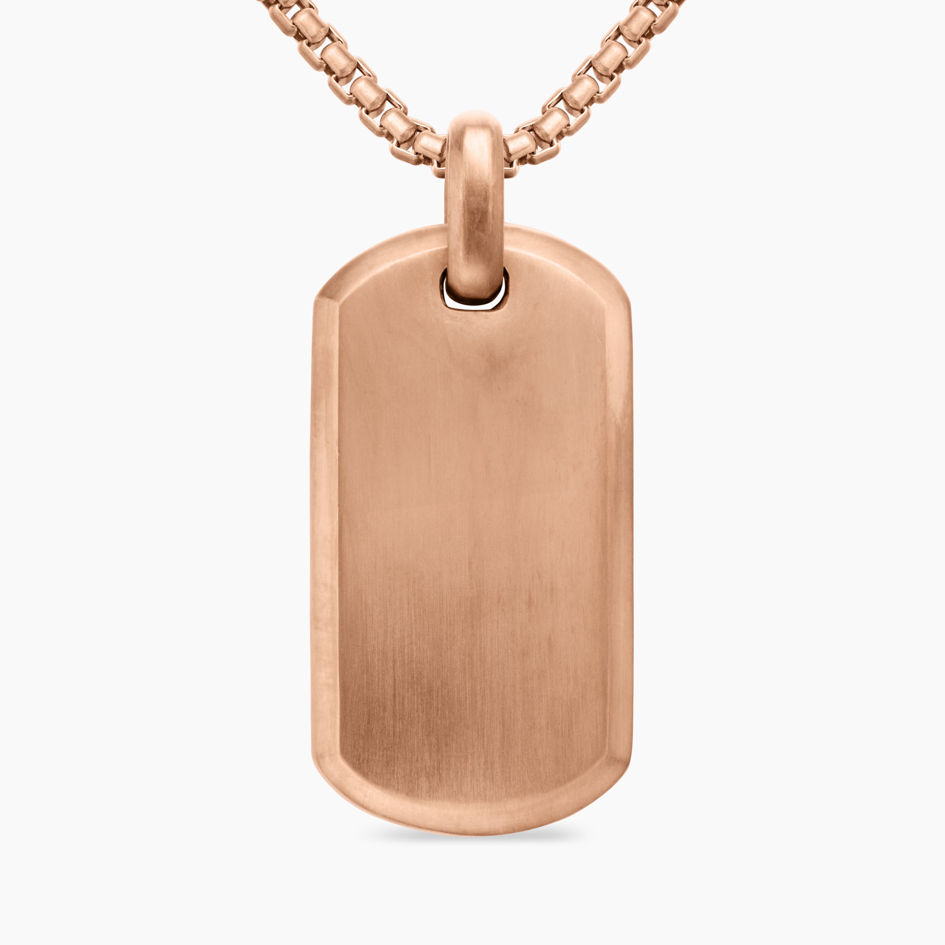 M&eacute;daille Chevron en or rose 18 carats, 35 mm