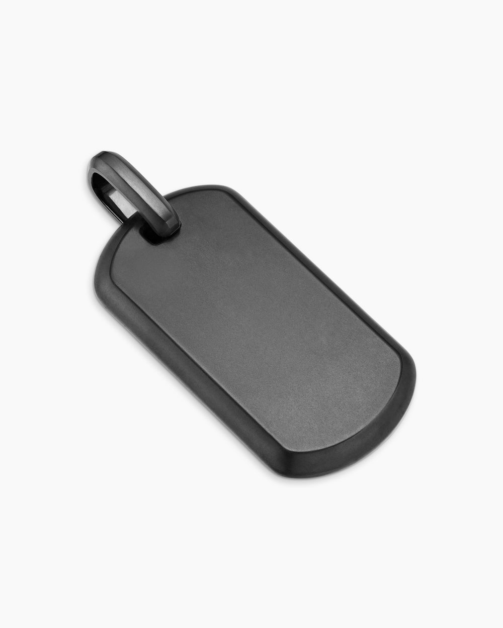 Mens Chevron Tag in Black Titanium, 35mm