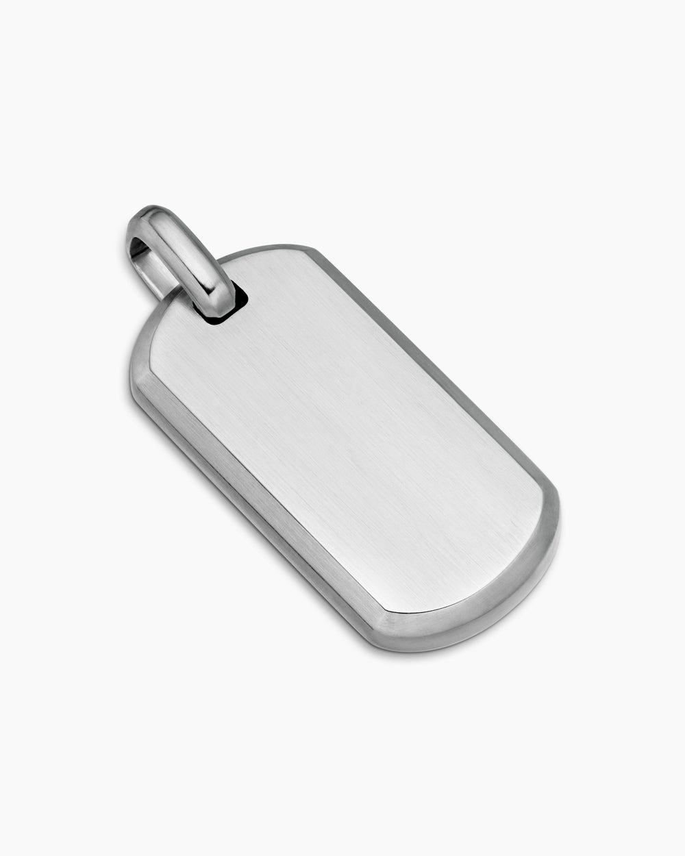 Mens Chevron Tag in Sterling Silver, 35mm