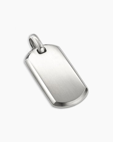 Chevron Tag in Sterling Silver, 35mm
