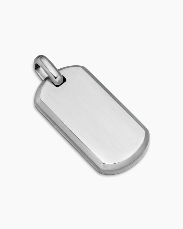 Chevron Tag in Sterling Silver, 35mm