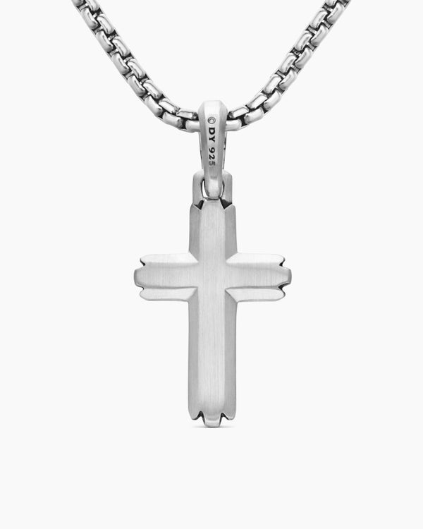 Pendentif Deco croix en argent massif, 27 mm