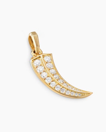 Roman Claw Amulet in 18K Yellow Gold with Diamonds, 42.6mm