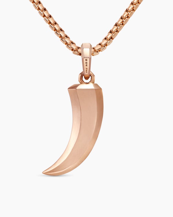 Claw Amulet in 18K Rose Gold with Cognac Diamonds, 30mm