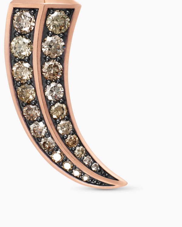 Claw Amulet in 18K Rose Gold with Cognac Diamonds, 30mm