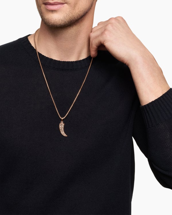 Claw Amulet in 18K Rose Gold with Cognac Diamonds, 30mm