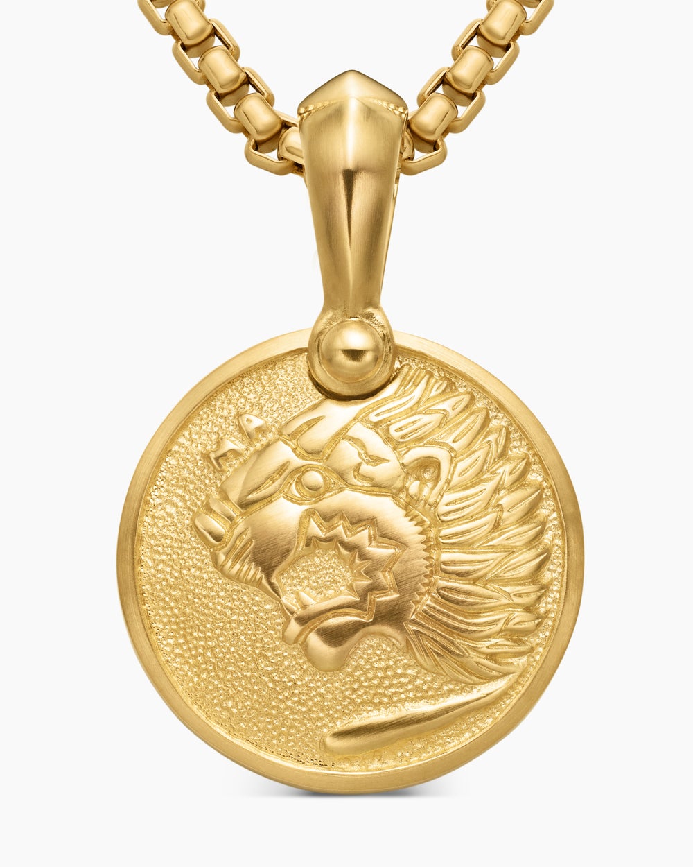 Amulette lion Petrvs® en or jaune 18 carats, 19,3 mm hommes