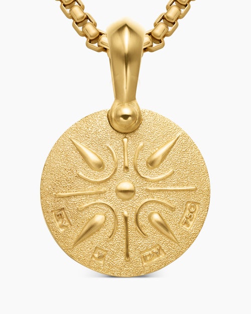 Mens Petrvs® Lion Amulet in 18K Yellow Gold, 19.3mm