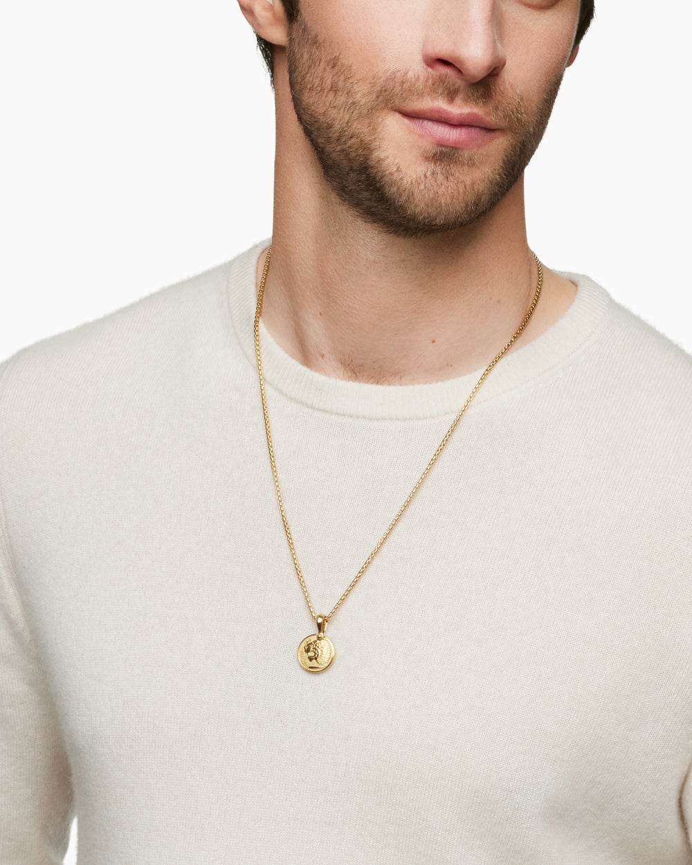 Amulette lion Petrvs® en or jaune 18 carats, 19,3 mm hommes