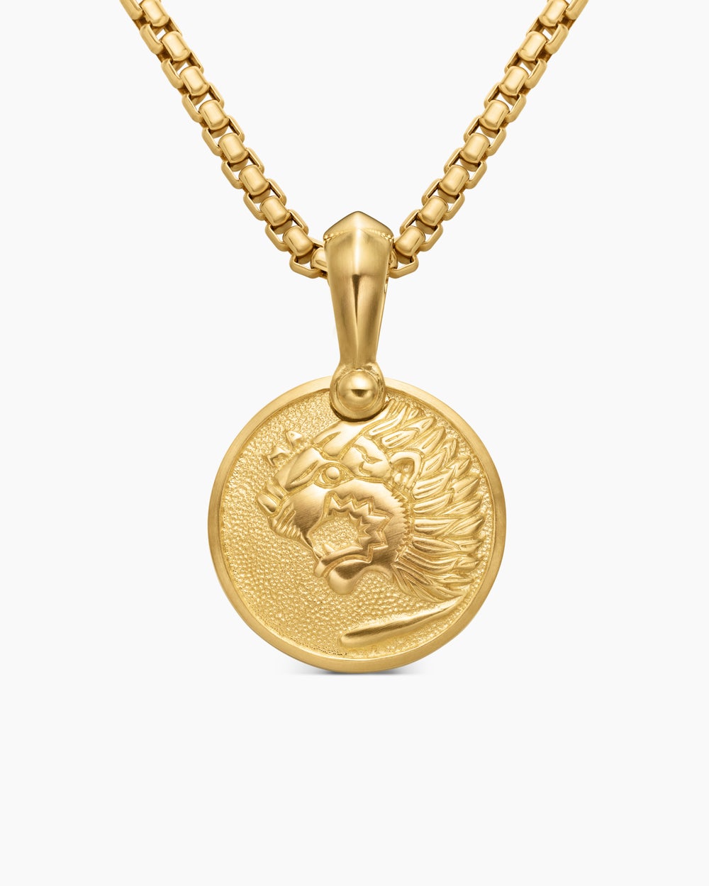 Amulette lion Petrvs® en or jaune 18 carats, 19,3 mm hommes