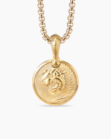Petrvs® Lion Amulet in 18K Yellow Gold, 18.5mm
