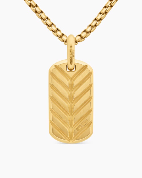 Médaille Chevron en or jaune 18 carats, 27 mm homme