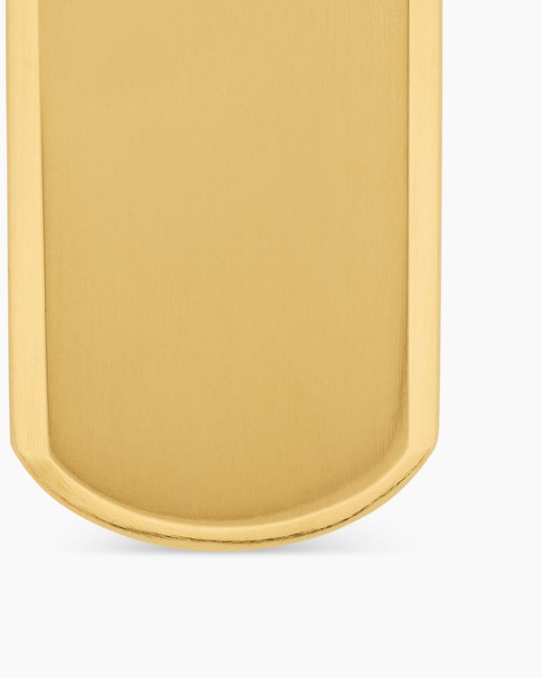 Chevron Tag in 18K Yellow Gold, 27mm
