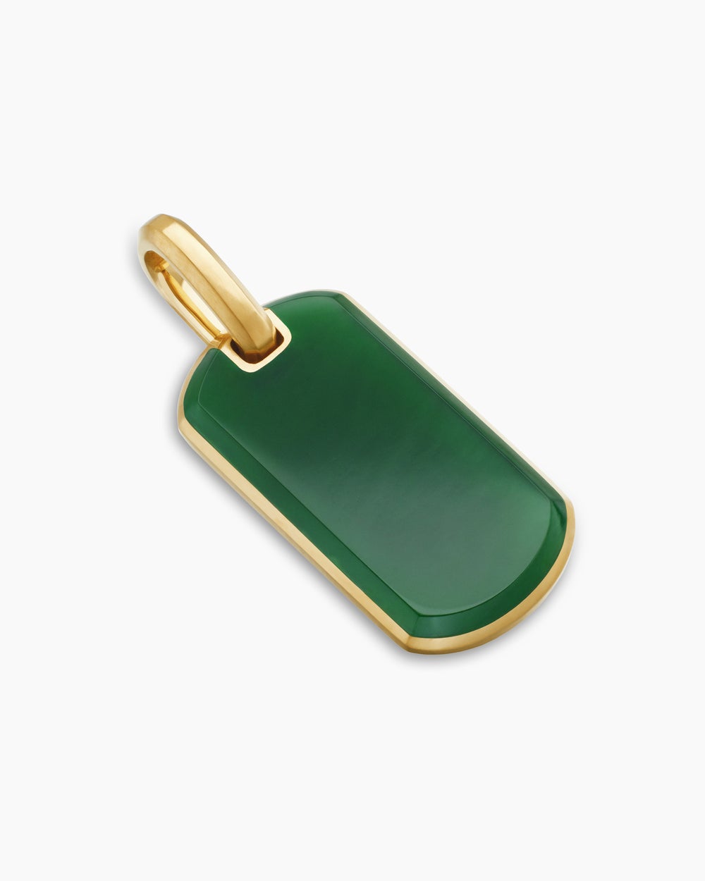 Médaille Chevron en or jaune 18 carats avec jade néphrite, 27 mm homme