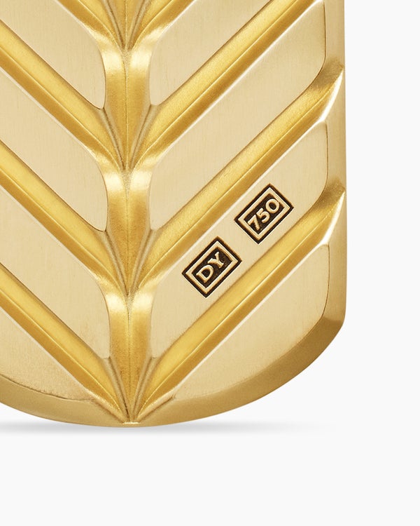 Médaille Chevron en or jaune 18 carats avec jade néphrite, 27 mm