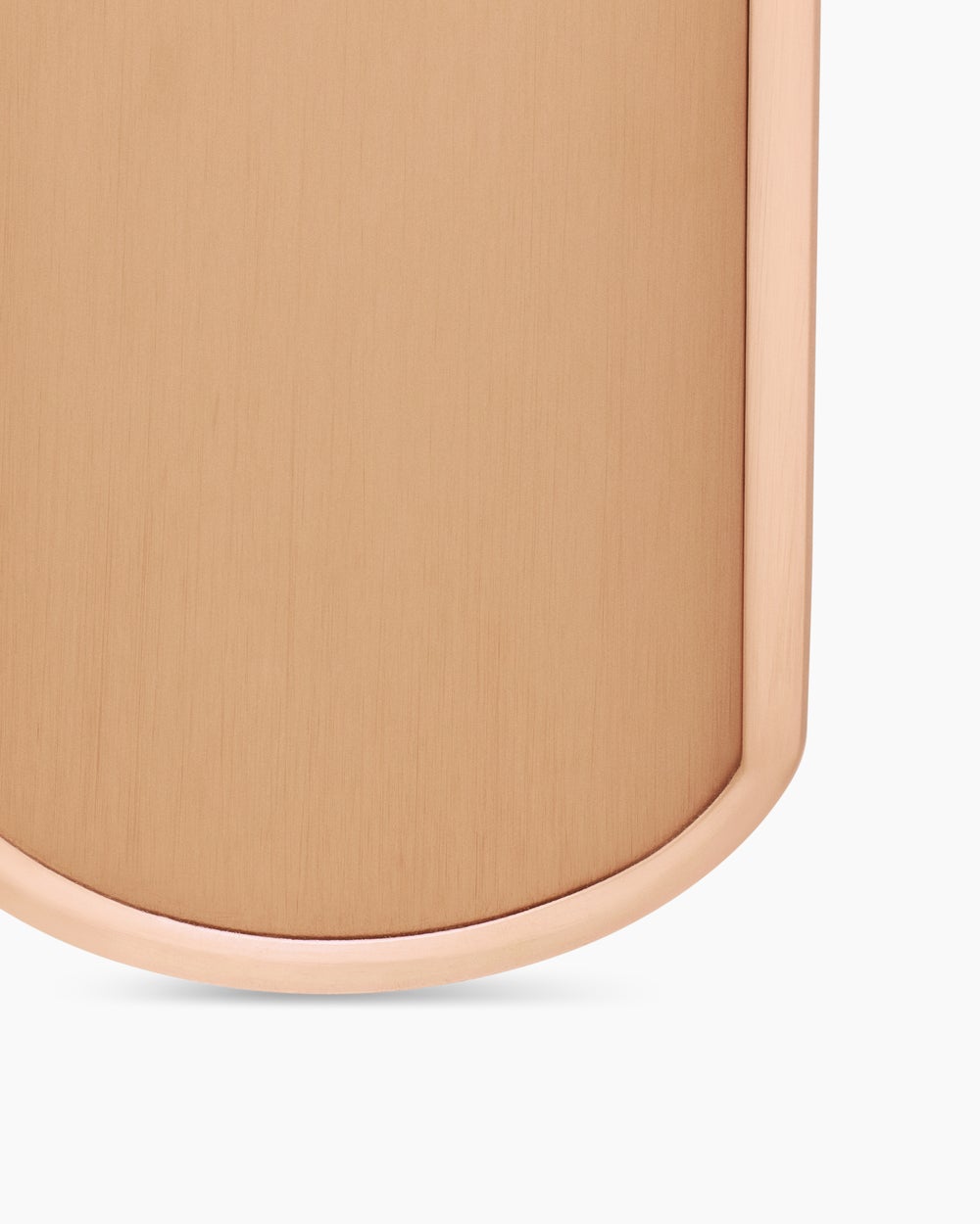Mens Chevron Tag in 18K Rose Gold, 27mm