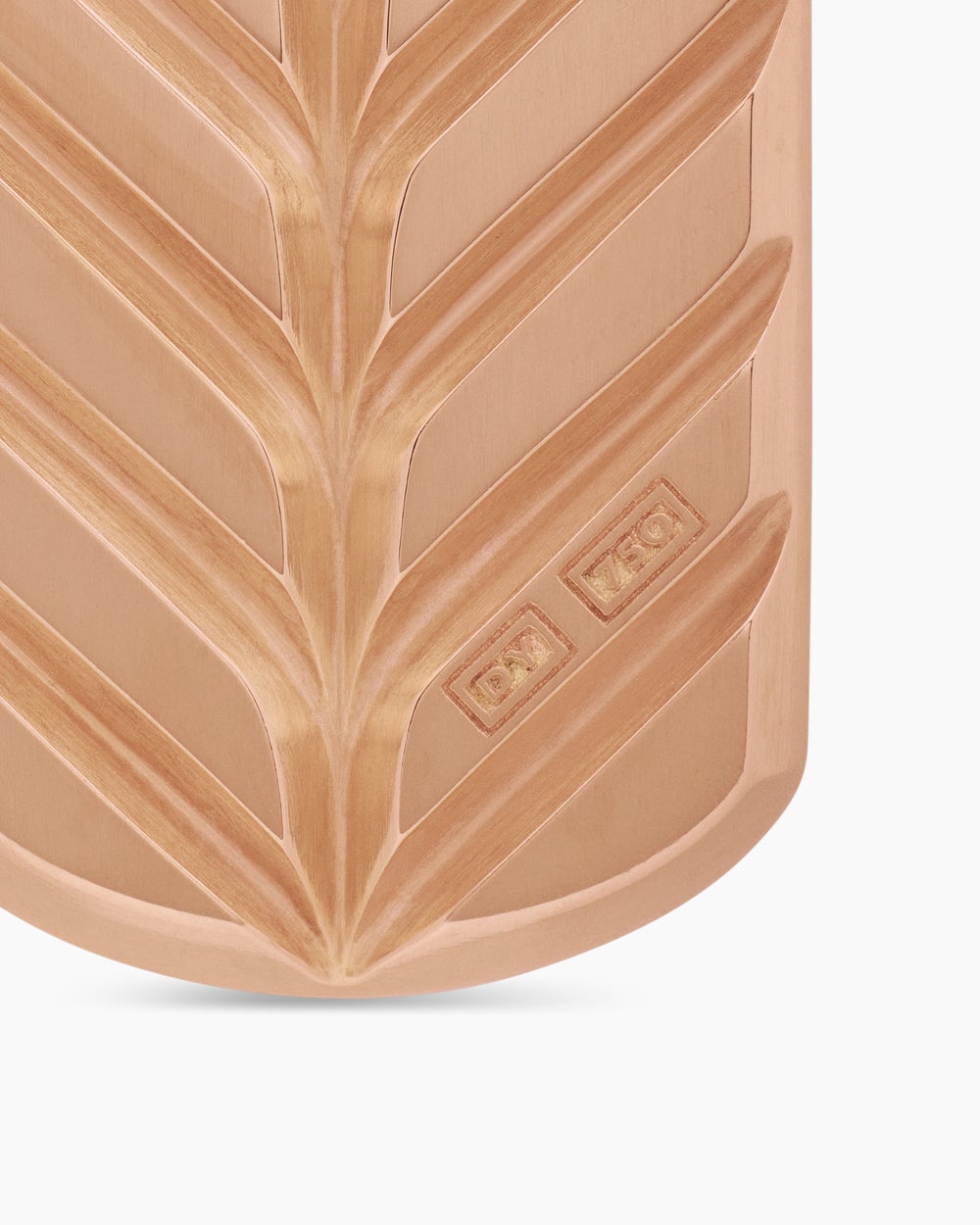 Mens Chevron Tag in 18K Rose Gold, 27mm