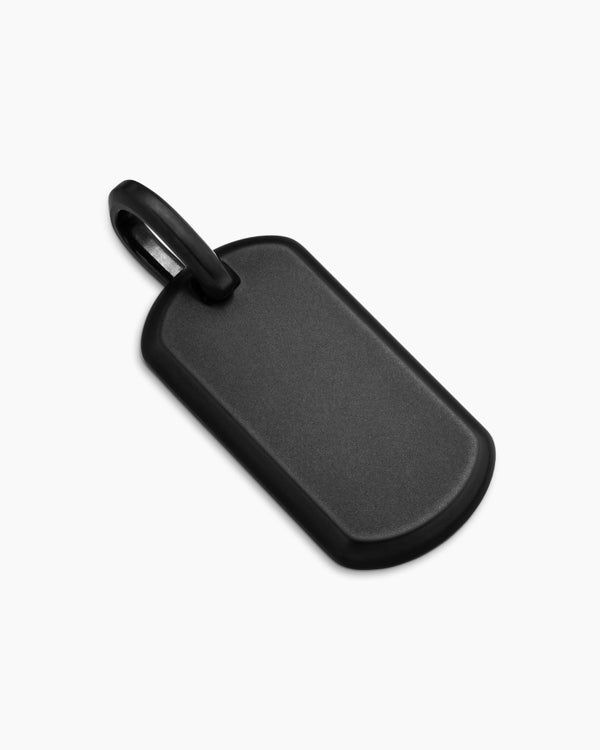 Chevron Tag in Black Titanium, 27mm