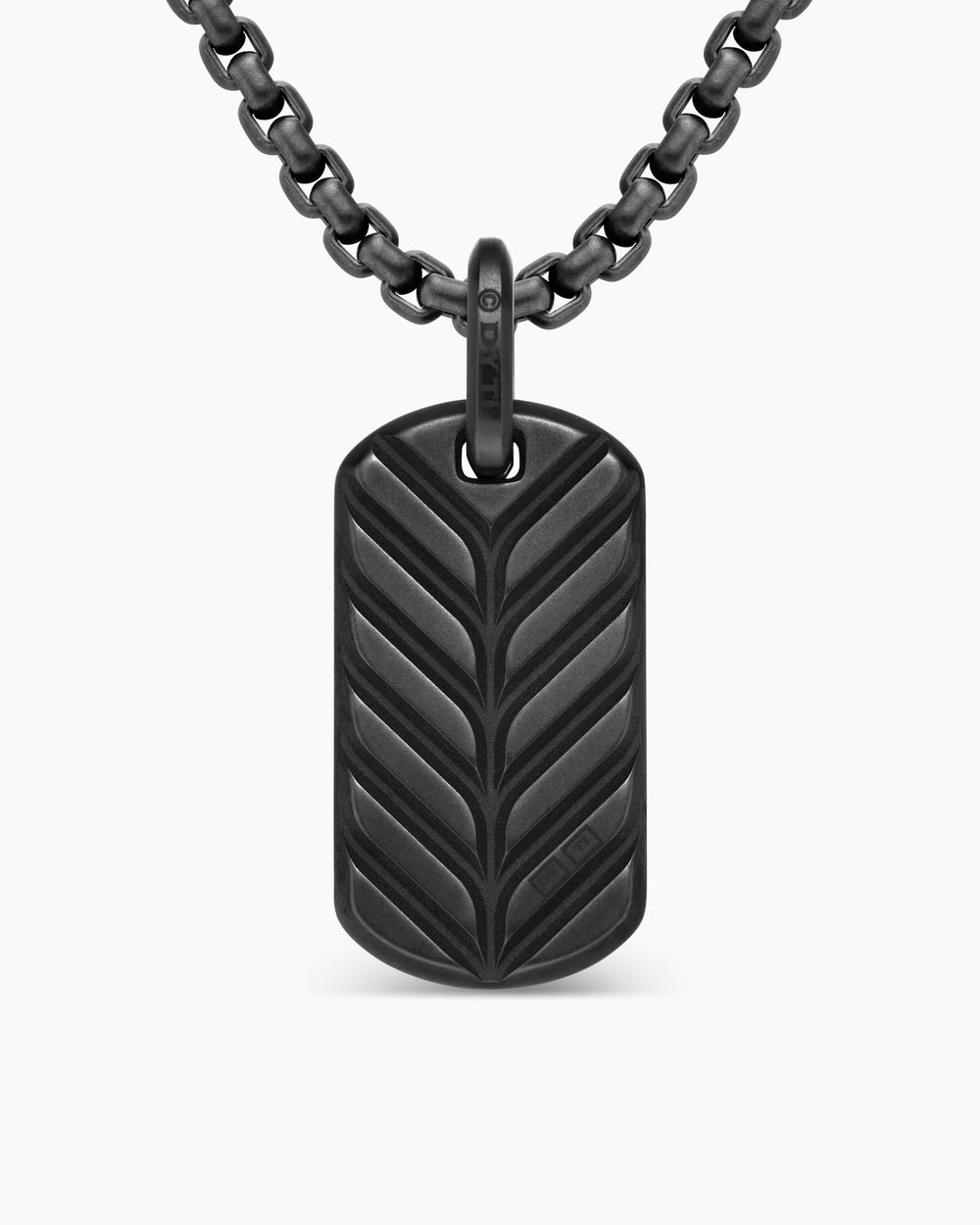 Médaille Chevron en titane noir, 27 mm homme