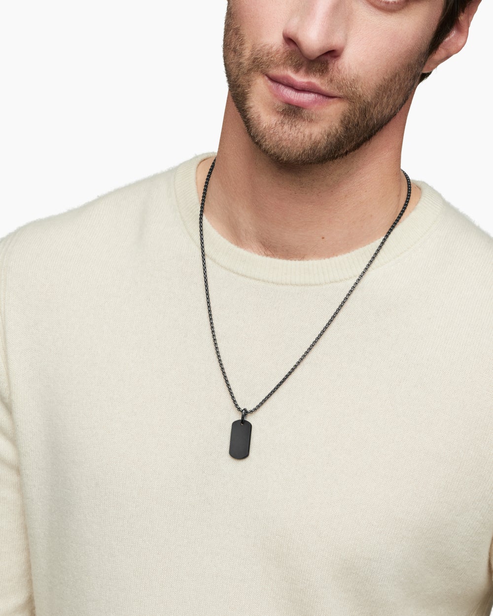 Médaille Chevron en titane noir, 27 mm homme