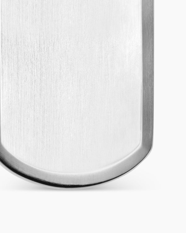 Chevron Tag in Sterling Silver, 27mm