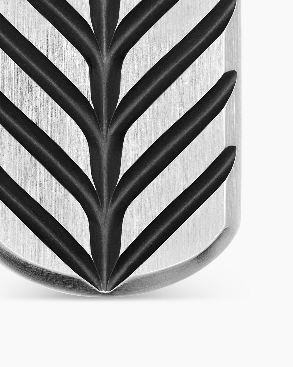 Mens Chevron Tag in Sterling Silver, 27mm