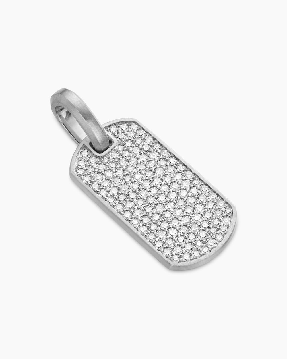 Médaille Chevron en argent massif avec diamants, 27 mm homme