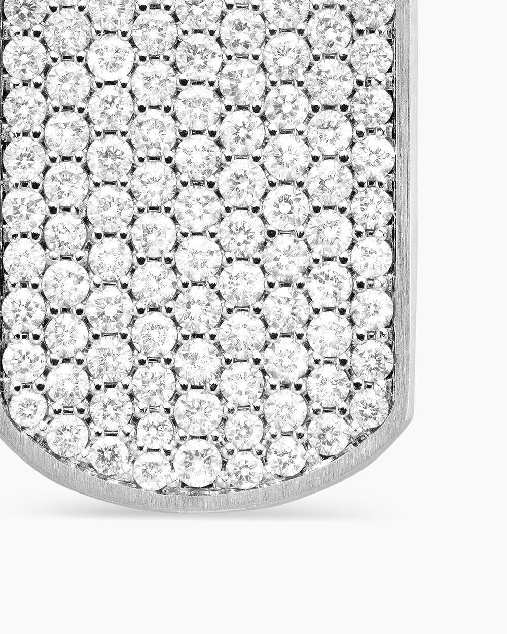 Médaille Chevron en argent massif avec diamants, 27 mm homme
