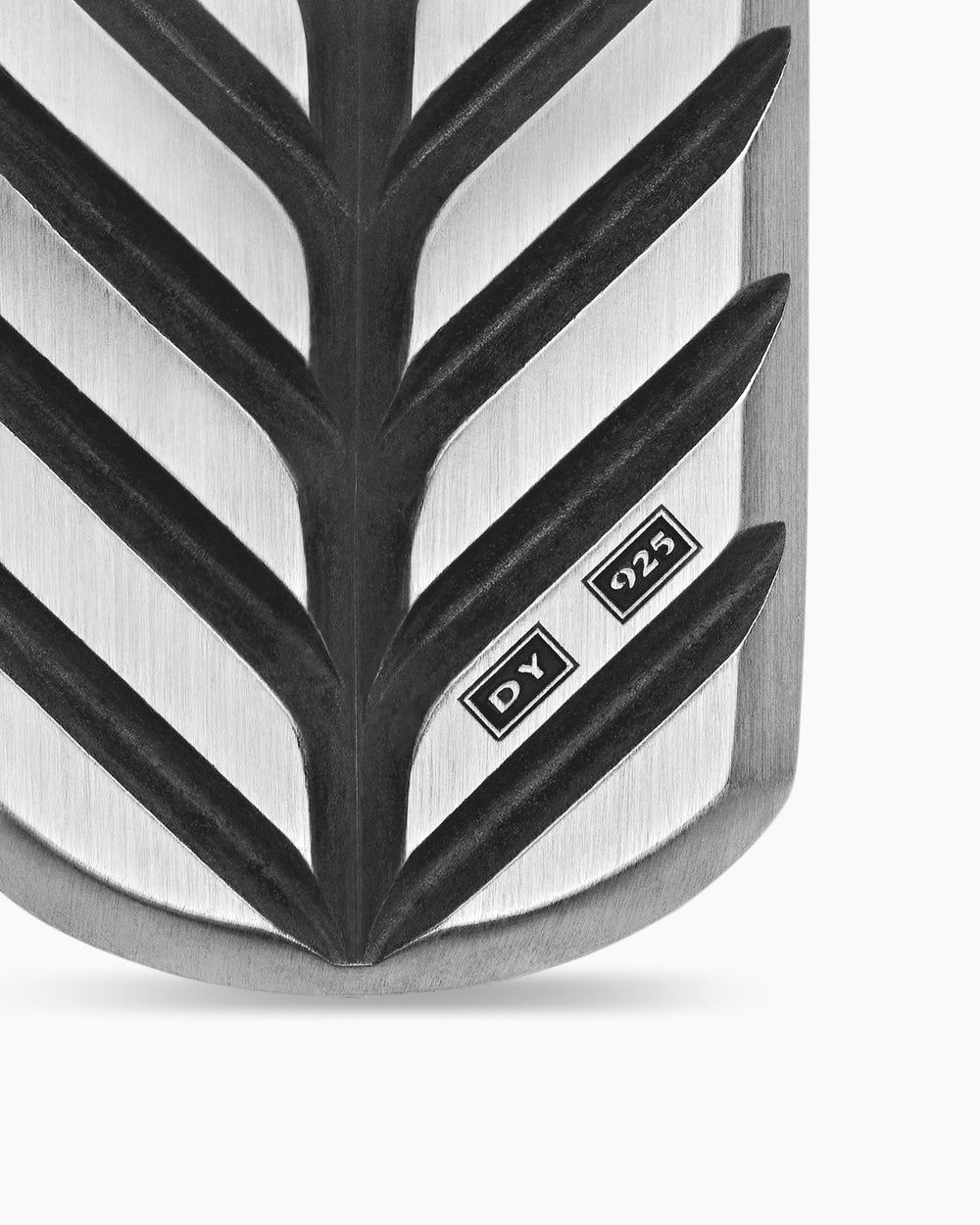 Médaille Chevron en argent massif avec diamants, 27 mm homme