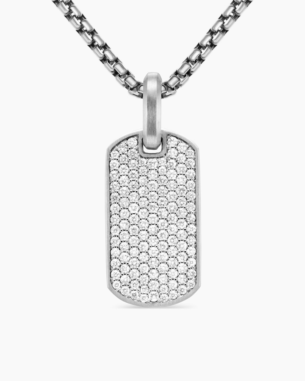 Médaille Chevron en argent massif avec diamants, 27 mm homme