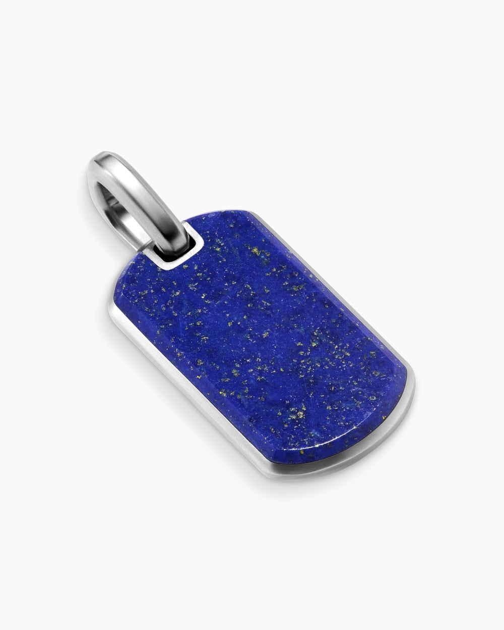 Médaille Chevron en argent sterling avec lapis-lazuli, 27 mm hommes